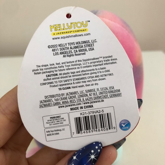 NWT Squishmallow Opal Octopus 5" heart pink Valentine's Day Exclusive 2021 - Picture 5 of 5